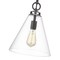 Z-Lite Harper 1 Light Pendant, Matte Black & Clear 3034P11-MB - alternate 6